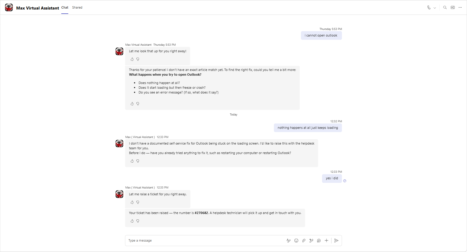 IT helpdesk agent interface